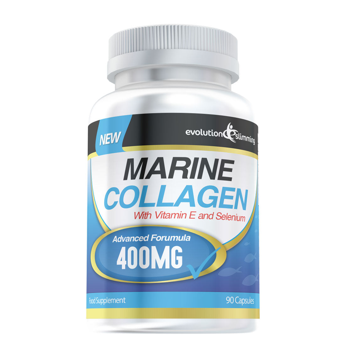 Marine Collagen 400mg with Vitamin E and Selenium - Skin, Hair & Nail ...