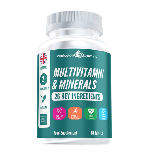 Multivitamin & Minerals - 25 Essential Active Vitamins and Minerals - 60 Tablets