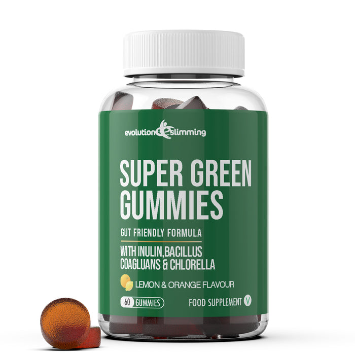 SuperGreen Cleanse Gummies with Chlorella, inulin & Bacillus Coagluans - Vegan Friendly