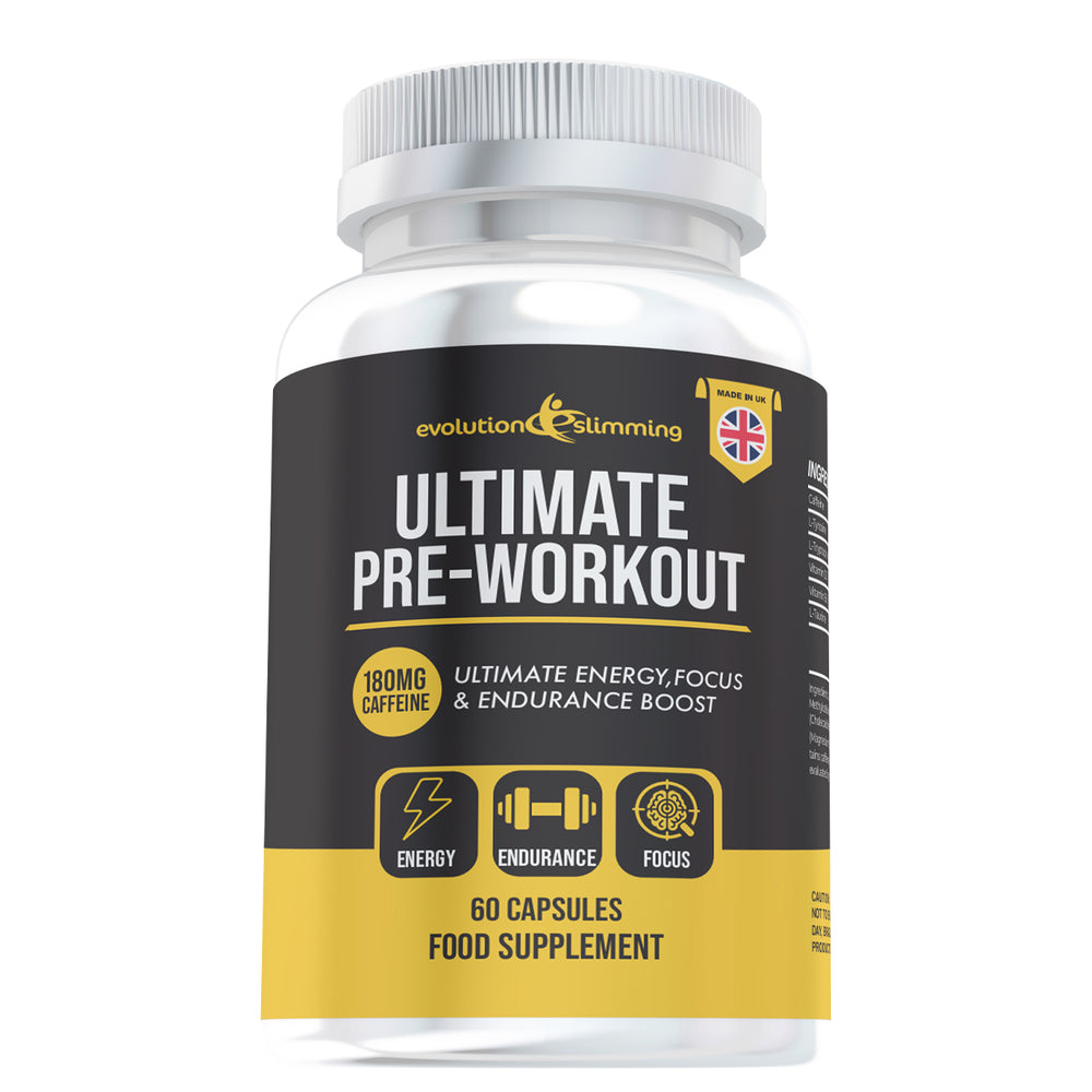Ultimate Pre Workout Capsules - Energy, Endurance & Focus Boost - 60 Servings